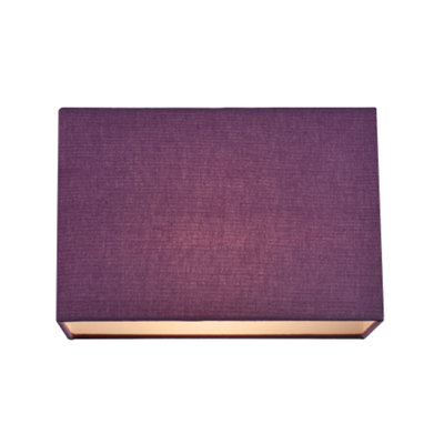 Contemporary and Stylish Vivid Purple Linen Fabric Rectangular Lamp Shade