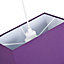 Contemporary and Stylish Vivid Purple Linen Fabric Rectangular Lamp Shade