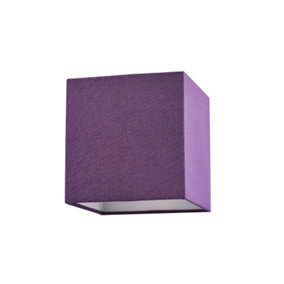 Contemporary and Stylish Vivid Purple Linen Fabric Square 16cm Lamp Shade