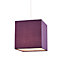 Contemporary and Stylish Vivid Purple Linen Fabric Square 16cm Lamp Shade
