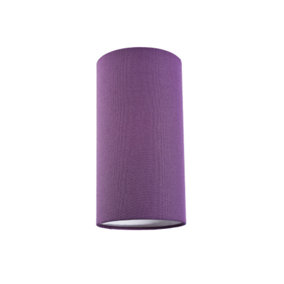 Contemporary and Stylish Vivid Purple Linen Fabric Tall Cylindrical Lampshade