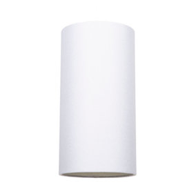 Contemporary and Stylish White Linen Fabric Tall Cylindrical 25cm Lampshade