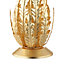 Contemporary and Unique Layered Leaf Table Lamp Base in Beautiful Gold Foil Leaf