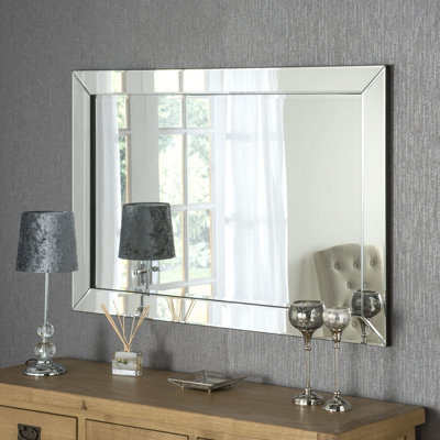 Contemporary Angled Wall Mirror 120x80cm