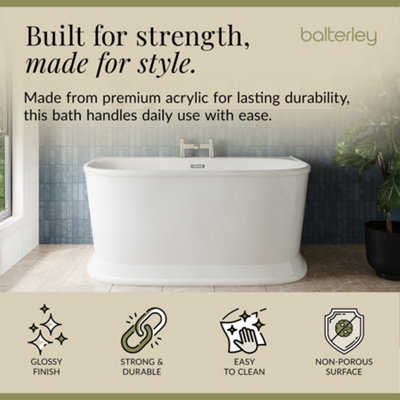 Contemporary Back To Wall Freestanding Bath from Balterley - 1500mm x 760mm