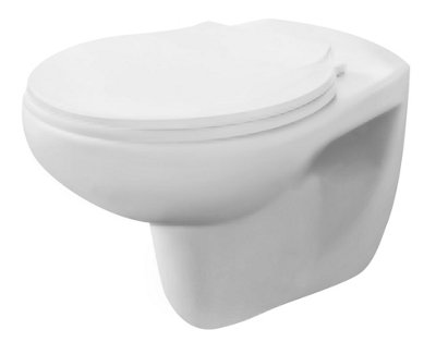 Contemporary Bathroom Wall Hung Toilet Pan  , 390mm x 355mm, White