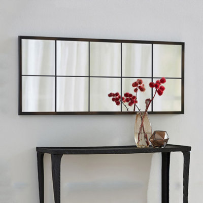 Contemporary Black Window Full Length Leaner Wall Mirror W 600 x H 1500 mm