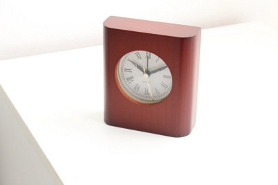 Contemporary Curved Desk Clock Elegant Roman Numeral Design Elegant ...