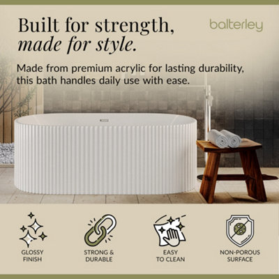 Contemporary Curved Freestanding Bath from Balterley - 1700mm x 780mm
