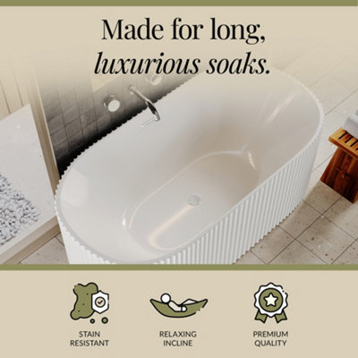 Contemporary Curved Freestanding Bath from Balterley - 1700mm x 780mm - 3