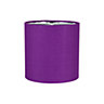 Contemporary Deep Purple 6" Clip-On Candle Lamp Shade with Silver Inner Lining