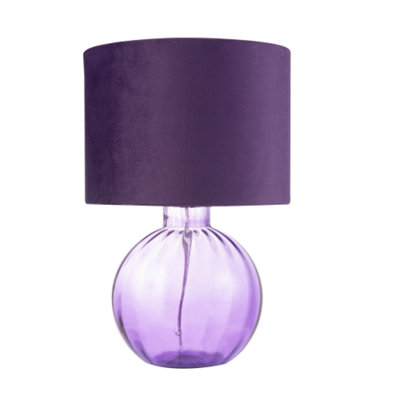 Purple glass on sale table lamp