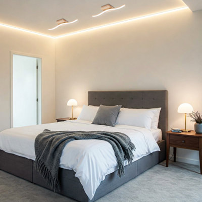 Contemporary Designer Single Wavy Strip LED Ceiling Light Fitting in ...