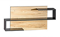 Contemporary Elegance: Gappa Wall Shelf, Mountain Ash & Fresco, H580mm W1200mm D196mm