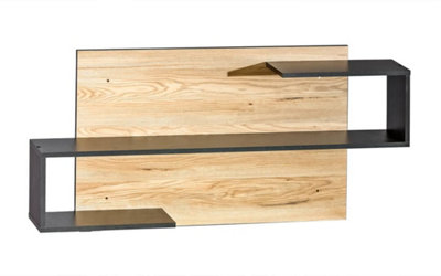 Contemporary Elegance: Gappa Wall Shelf, Mountain Ash & Fresco, H580mm W1200mm D196mm