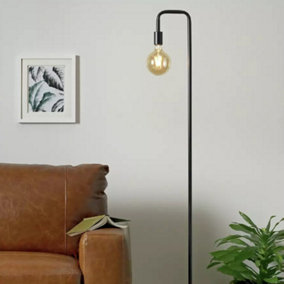 Contemporary Elegance Stylish Black LED Floor Lamp