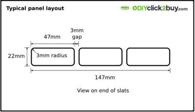 Contemporary Fencing slats 45mm (W) x 18mm(T) x 3600mm(L) 10 Lengths In A Pack - 3