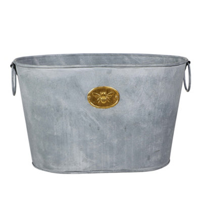 Vintage Style Copper Oval Log Bucket By Dibor