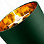 Contemporary Green Cotton 12" Table/Pendant Lamp Shade with Shiny Copper Inner