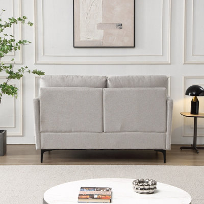 Contemporary Grey Modular 4-Seater Sofa with Chaise and Ottoman 