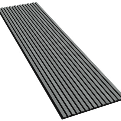 contemporary grey oak acoustic slat wood wall panel