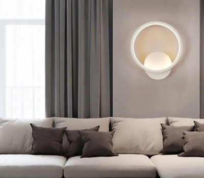 Contemporary Irregular Ring Pendant Lighting Black 50cm LED