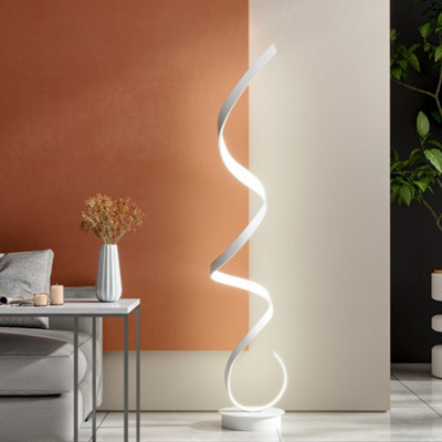 Contemporary LED Spiral Floor Lamp Floor Light in White Light Height 131CM