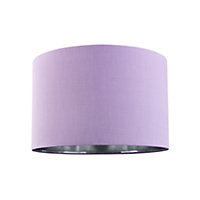 Contemporary Lilac Cotton 10" Table/Pendant Lampshade with Shiny Silver Inner