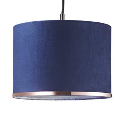 Midnight blue velvet deals lampshade