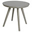 Contemporary Moon Garden Furniture Patio Bistro Set - 2 Chairs & Coffee Table in Grey