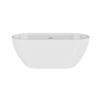 Contemporary Oval Freestanding Bath and Waste - 1400 x 740 x 590mm - White