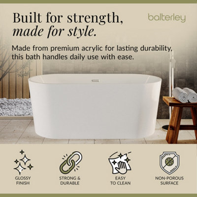 Contemporary Oval Freestanding Bath from Balterley - 1500mm x 750mm