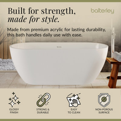 Contemporary Oval Freestanding Bath from Balterley - 1700mm x 780mm