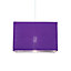 Contemporary Purple Cotton Fabric Rectangular 30cm Lamp Shade with Silver Inner