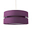Contemporary Quality Purple Linen Fabric Triple Tier Ceiling Pendant Light Shade