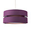 Contemporary Quality Purple Linen Fabric Triple Tier Ceiling Pendant Light Shade