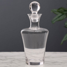 Contemporary Reverse Slope Tall Decanter with Round Stopper