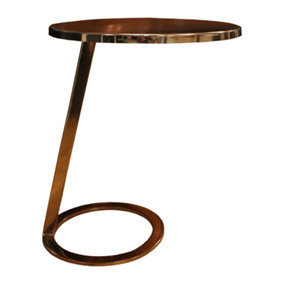 Contemporary Round 1 Leg & Stand Coffee Table, 440mm x 550mm - Copper - Balterley