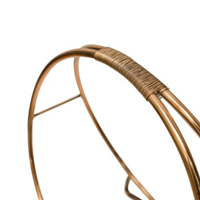 Contemporary Round Copper Log Holder 42cm
