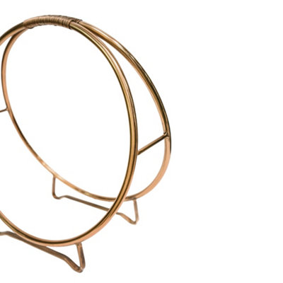 Contemporary Round Copper Log Holder 42cm - 6