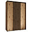 Contemporary Sapporo Sliding Door Wardrobe 180cm - Oak Artisan (H)2050mm x (W)1800mm x (D)600mm