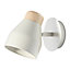 Contemporary Scandinavian Designed Wall Light Fitting in Pastel Muted Dove Grey