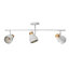 Contemporary Scandinavian Style Triple Bar Spot Ceiling Light in Muted Dove Grey