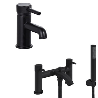 Contemporary Single Lever Handle Mono Basin Tap and Bath Shower Mixer ...