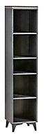 Contemporary Sleek Storage: Gappa Bookcase, Mountain Ash & Fresco, H1730mm W381mm D340mm