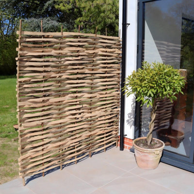 Contemporary Split Hazel Hurdle Fence Panel 6ft x 4ft 6in