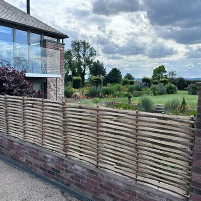Contemporary Split Hazel Hurdle Fence Panel 6ft x 4ft 6in