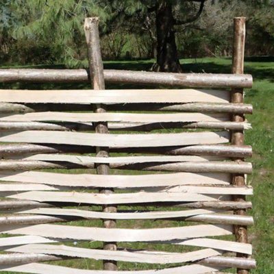 Contemporary Split Hazel Hurdle Fence Panel 6ft x 4ft 6in - 4
