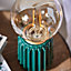 Contemporary Style Ceramic Base Table Lamp Dark Green Bedside Table Nightstand Home Office Bedroom Study Living Room Desk Light