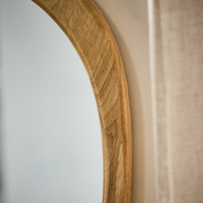 Contemporary Style Wood Organic Decorative Wall Mirror Bathroom ...